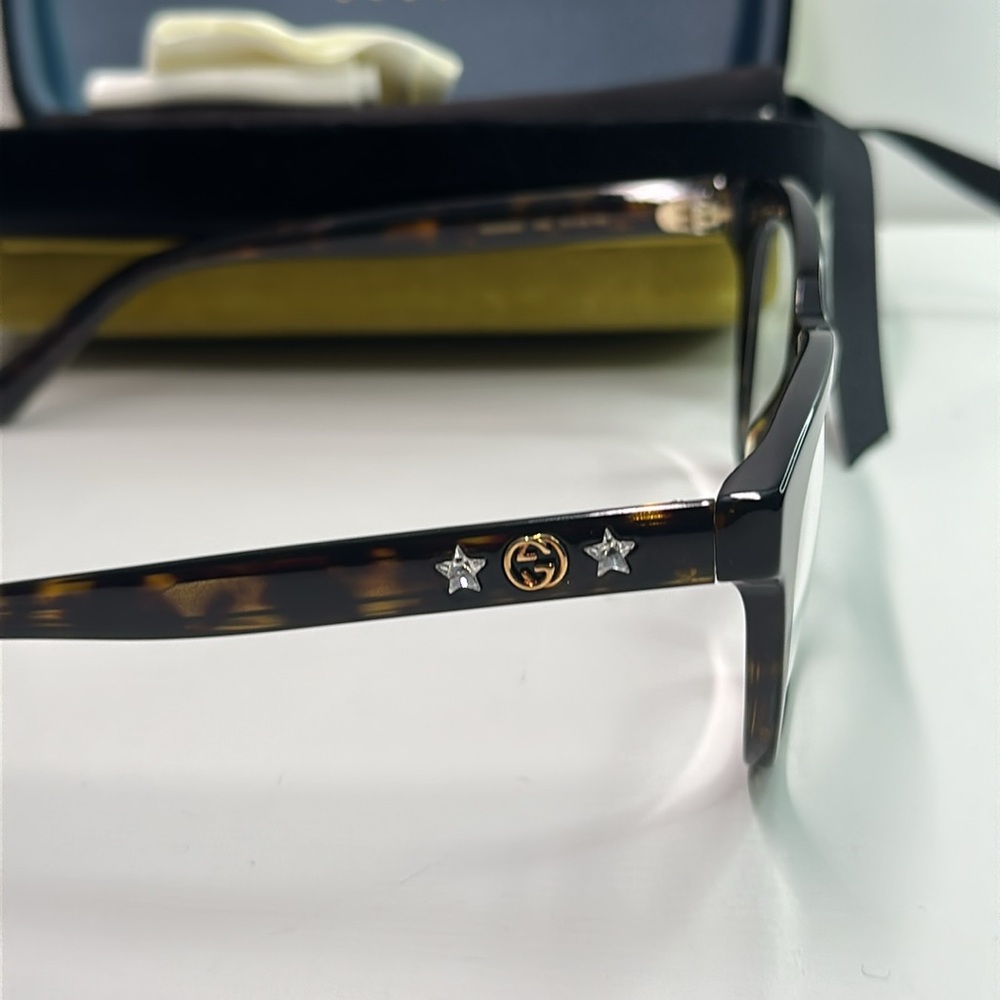 NEW Gucci Women’s Brown/Tortoise Eyeglasses GG0349O 006 - Picture 5 of 11